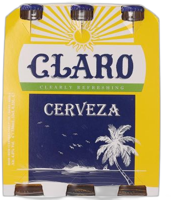 Claro Cerveza Original sixpack met flesjes van 33cl