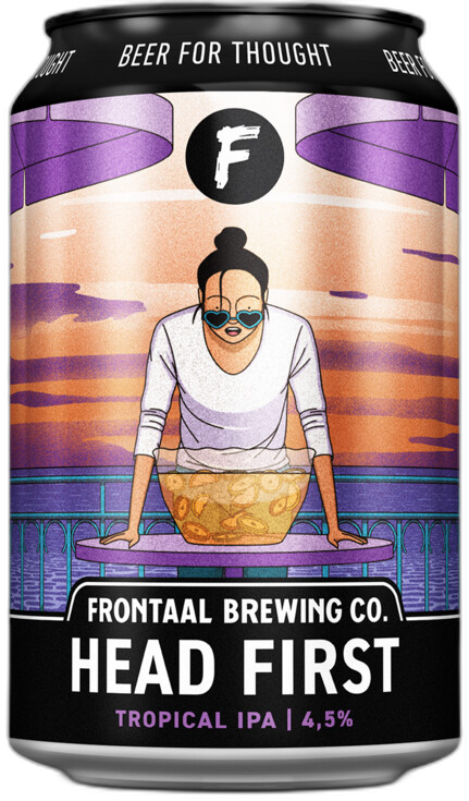 Frontaal Head First blikje van 33cl