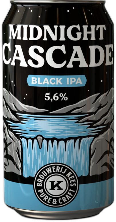 Kees Midnight Cascade blikje van 33cl Kees Midnight Cascade blikje van 33cl