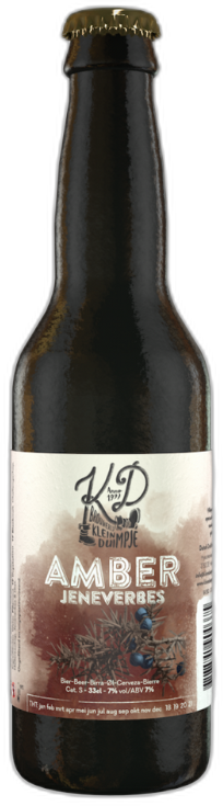 Klein Duimpje Amber Jeneverbes Glutenvrij flesje van 33cl