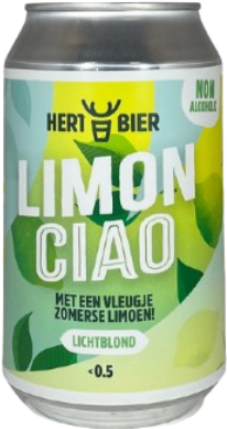 Hert Bier Limon Ciao NA blikje van 33cl