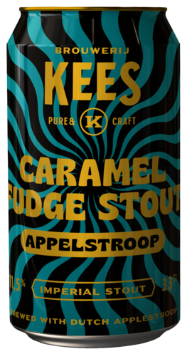 Kees Caramal Fudge Stout Appelstroop blikje van 33cl