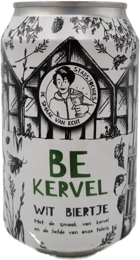 Stadsjochies Be Kervel blikje van 33cl Stadsjochies Be Kervel blikje van 33cl
