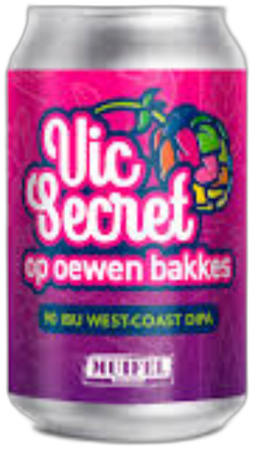 Muifel Vic Secret op oewen Bakkus blikje van 33cl