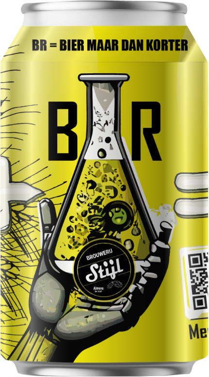 BR = Bier maar dan korter blikje van 33cl