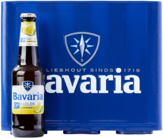 Bavaria Radler 0.0% Citroen kratje met 12 flesjes van 30cl