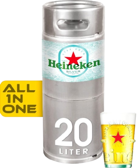 Heineken Silver All-in One fust van 20 liter Heineken Silver All-in One fust van 20 liter