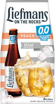Liefmans Peach 0.0% 4pack met flesjes van 25cl
