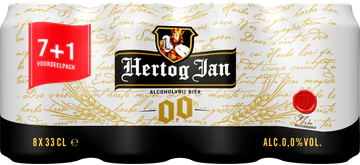 Hertog Jan 0.0 set met 8 blikjes van 33cl