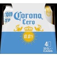 Corona Cero 4-pack met blikjes van 33cl Corona Cero 4-pack met blikjes van 33cl