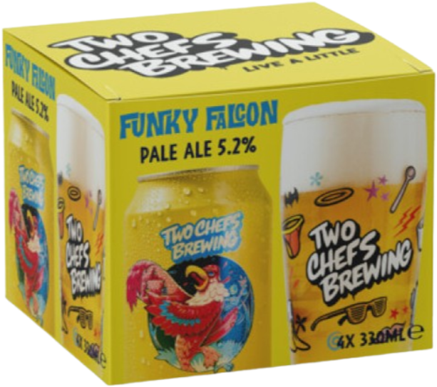 Two Chefs Funky Falcon 4-pack met blikjes van 33cl