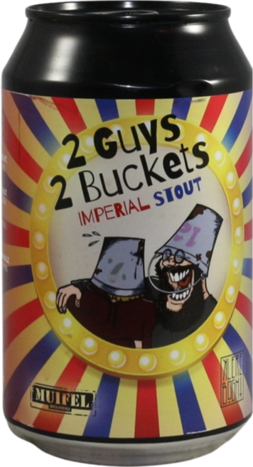 Muifel 2 Guys 2 Buckets blikje van 33cl