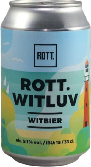 ROTT.witluv blikje van 33cl