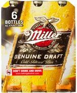 Miller Genuine Draft sixpack