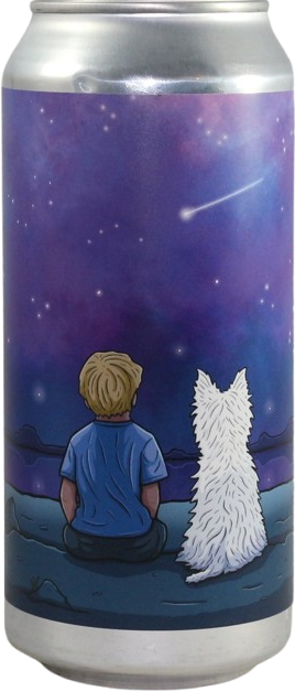 White Dog Chasing the Milky Way blik van 44cl