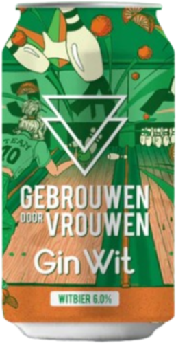 Gebrouwen door Vrouwen Gin Wit blikje van 33cl