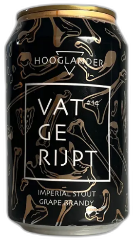 Hooglander Bier - Hooglander #14 Imperial Stout Vatgerijpt blikje van 33cl