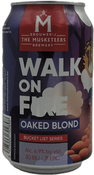 Musketeers Walk on fire blikje van 33cl