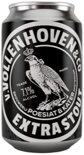 Poesiat & Kater Van Vollenhoven Extra Stout blikje van 33cl