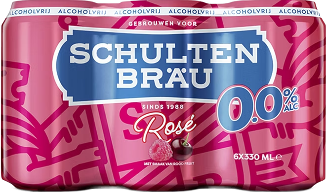 Schultenbrau Rosé 0.0% sixpack met blikjes van 33cl