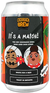 Cockroach It's a Match blikje van 33cl