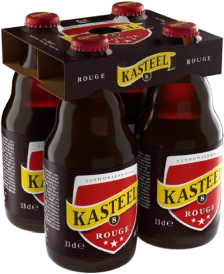 Kasteel rouge set van 4 flesjes 33cl