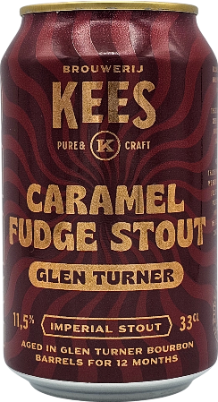 Kees Caramel Fudge Stout BA Glenn Turner blikje van 33cl