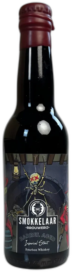De Smokkelaar Imperial Stout BA Bourbon Whiskey flesje van 33cl