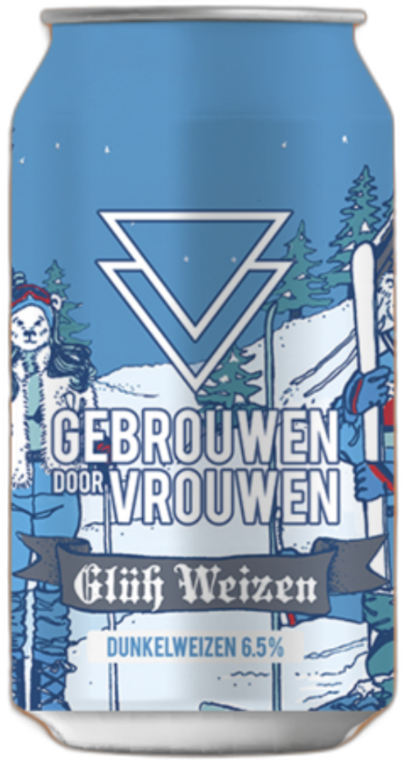 Gebrouwen door Vrouwen Gluh Weizen blikje van 33cl