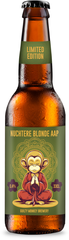 Guilty Monkey Nuchtere Blonde Aap flesje van 33cl