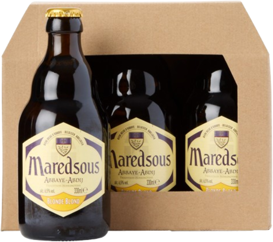 Maredsous Blond doos met 9 flesjes van 33cl