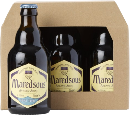 Maredsous Tripel doos met 9 flesjes van 33cl