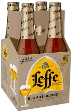 Leffe Blond 4-pack met flesjes van 33cl