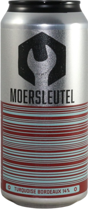 Moersleutel Barcode: Turquoise Bordeaux blik van 44cl