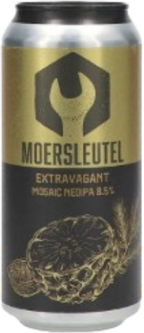 Blik Moersleutel Extravagant Mosaic NEDIPA 44cl met gouden en zwarte accenten.