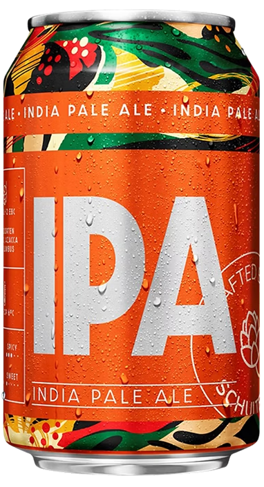 Schultenbrau IPA bierblikje van 33cl met kleurrijk ontwerp.