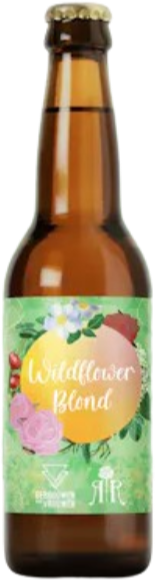Flesje Gebrouwen door Vrouwen Wildflower Blond met kleurrijk etiket