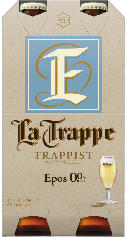 La Trappe Epos alcoholvrij bier 4-pack met flesjes van 33cl