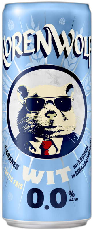 Korenwolf Wit 0.0 blikje van 25cl