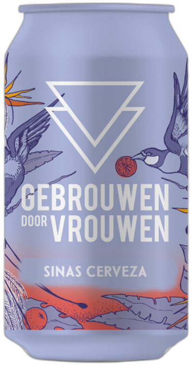 Gebrouwen door Vrouwen Sinas Cerveza blikje van 33cl