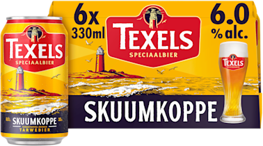 Texels Skuumkoppe sixpack met blikjes van 33cl