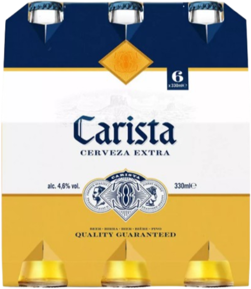 Carista sixpack met flesjes van 33cl