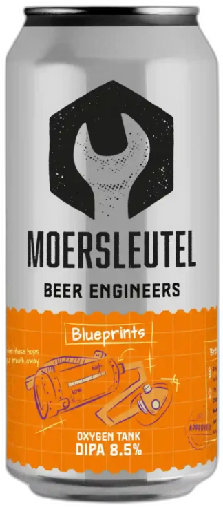 Moersleutel Blueprints: Oxygen Tank blik van 44cl