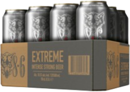 8.6 Extreme tray met 12 blikken van 50cl