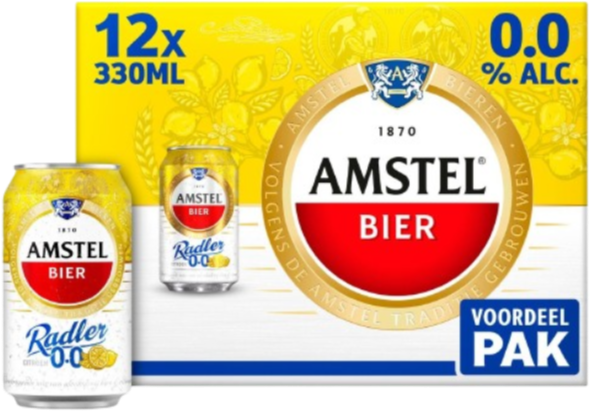 Amstel Radler 0.0% doos met 12 blikjes van 33cl