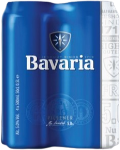 Bavaria Pilsener 4-pack met blikken van 50cl