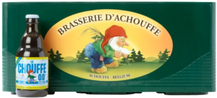 La chouffe 0.0% krat met 24 flesjes van 33cl