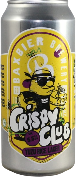Baxbier Crispy Club Yuzu Rice Lager blik van 44cl