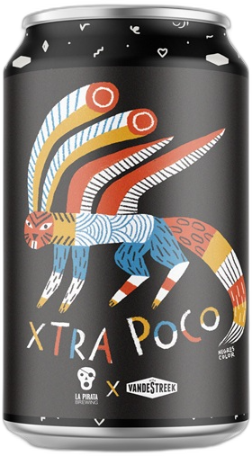 Blik vandeStreek Xtra Poco met zwarte label en kleurrijke illustratie van een fantasiedier.