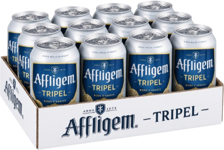 Affligem Tripel tray met 12 blikjes van 33cl